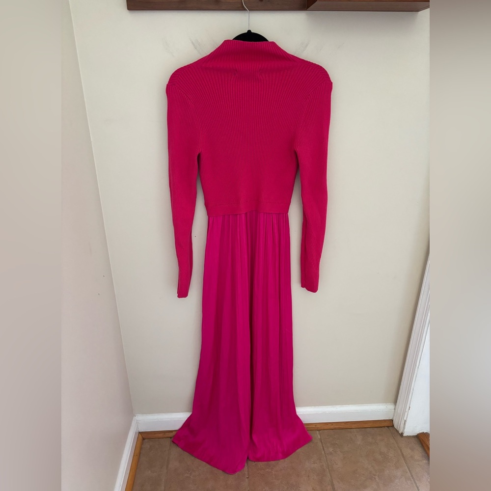 Anthropologie bright pink Thea Twofer sweater dress size small - Picture 4 of 6